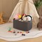 Large Blanket Basket,Storage Basket with Handle, Blanket Basket for Living Room, Rectangle Woven Cotton Rope Basket for Bedroom, Toy Baskets Organizer Bins, 22" x 17" x 12" in, Dark Grey
